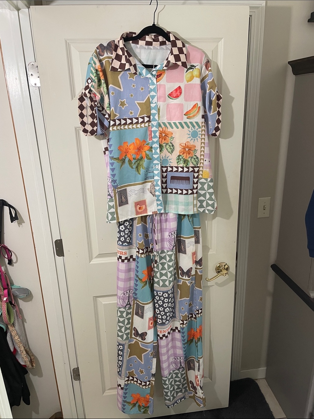 Multi-Color Patchwork Resort Wear- Playful Pattern